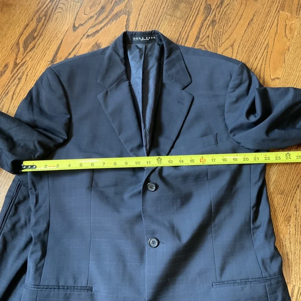 Vintage Hugo Boss Mens‎ Suit 2 Piece Set Size 42L Jacket Blazer Pants Wool Sigma